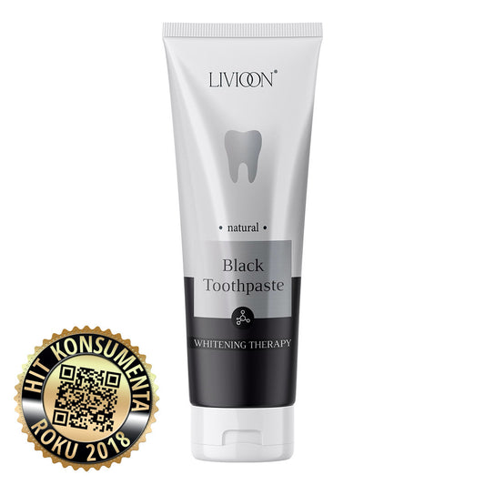 Balinanti dantų pasta su aktyvuota anglimi